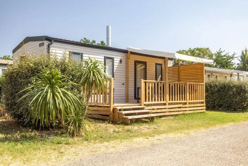 un mobil-home en camping