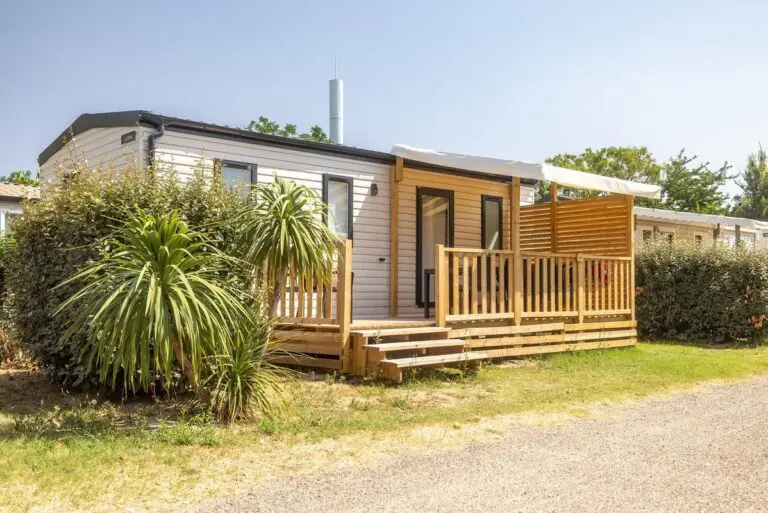 un mobil-home en camping